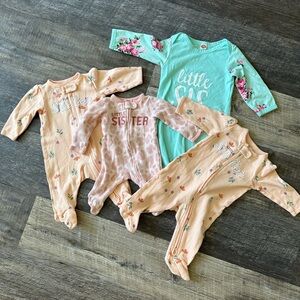 Carter's Little Sister One Piece Set - Pink, and Peach